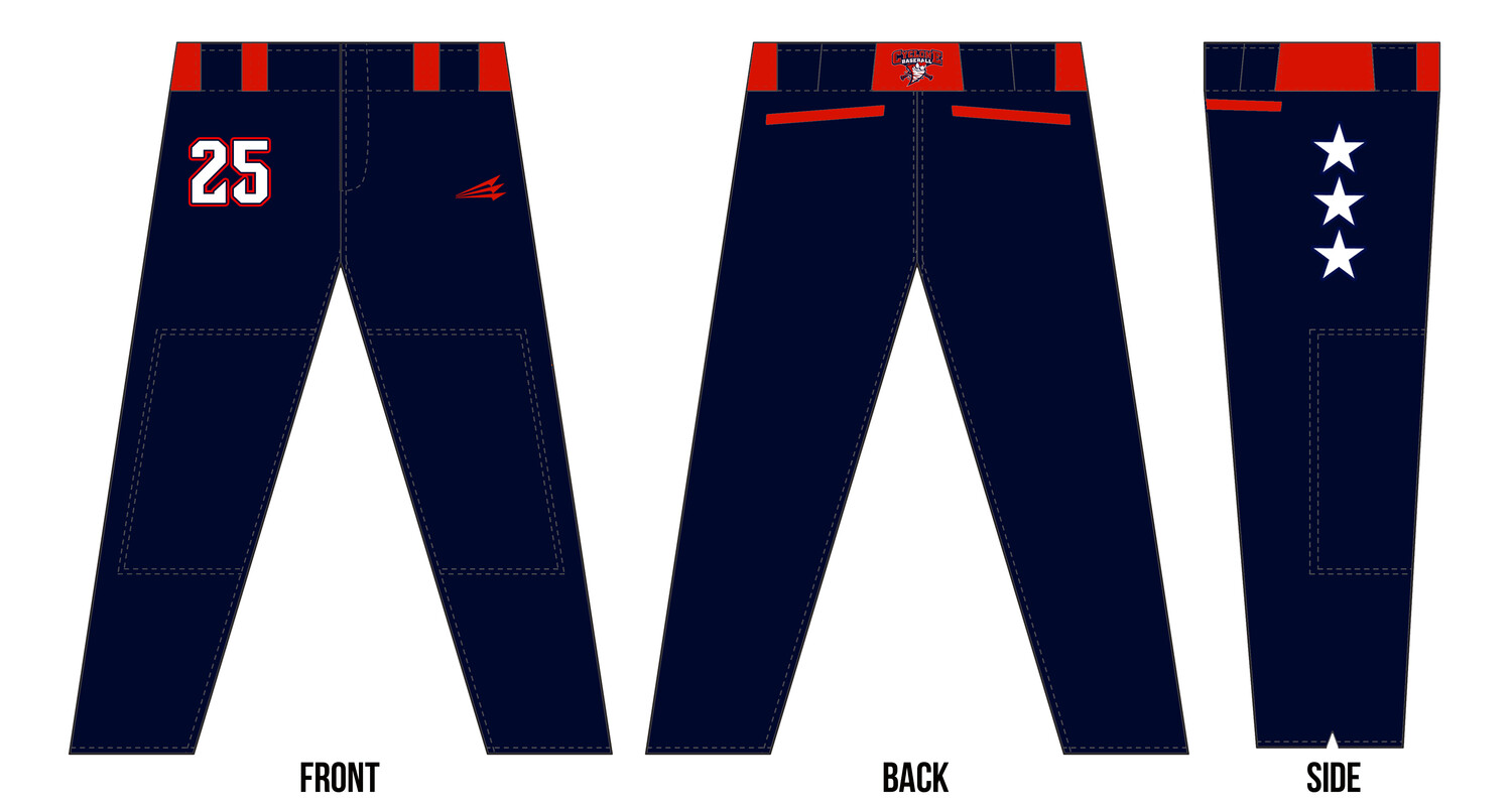 Central Ohio Cyclones Stacheman Elite Custom Long Baseball Pants #BP32