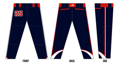 Central Ohio Cyclones Stacheman Elite Custom Long Baseball Pants #BP37