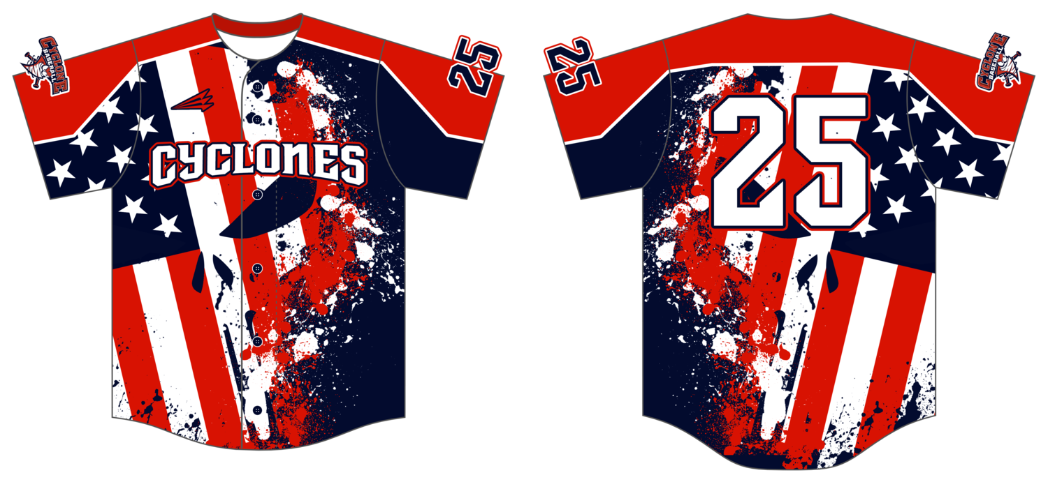 Central Ohio Cyclones Custom Hexaflex Baseball Jersey #J35B