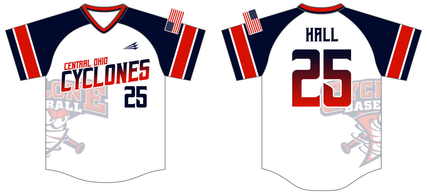 Central Ohio Cyclones Custom Hexaflex Baseball Jersey #J32