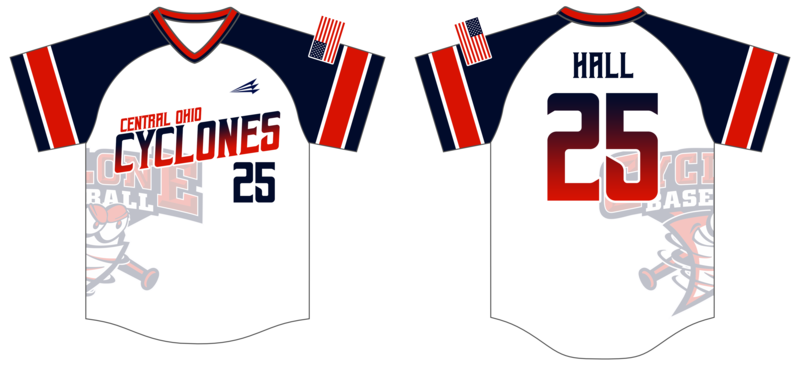 Central Ohio Cyclones Custom Hexaflex Baseball Jersey #J32