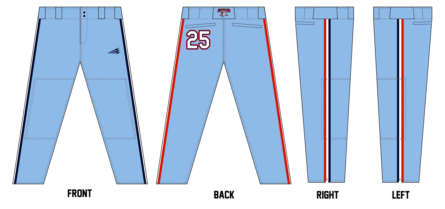 Central Ohio Cyclones Stacheman Elite Custom Long Baseball Pants #BP38C
