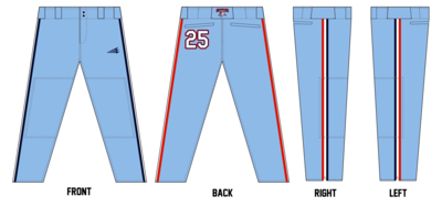Central Ohio Cyclones Stacheman Elite Custom Long Baseball Pants #BP38C