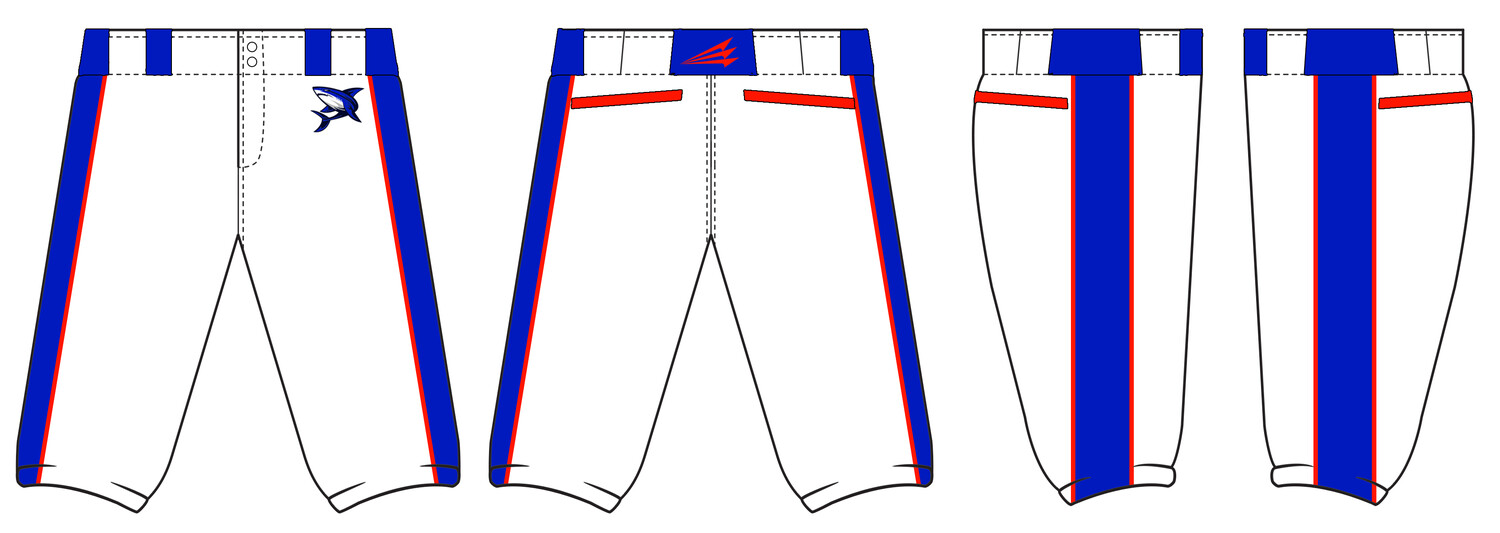 Morehead City Makos Stacheman Elite Custom Knicker Baseball Pants #BP3B