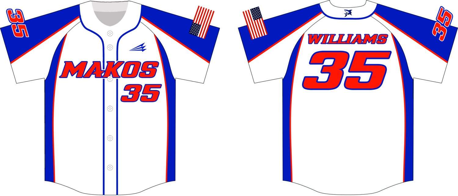 Morehead City Makos Custom Hexaflex Baseball Jersey #J3