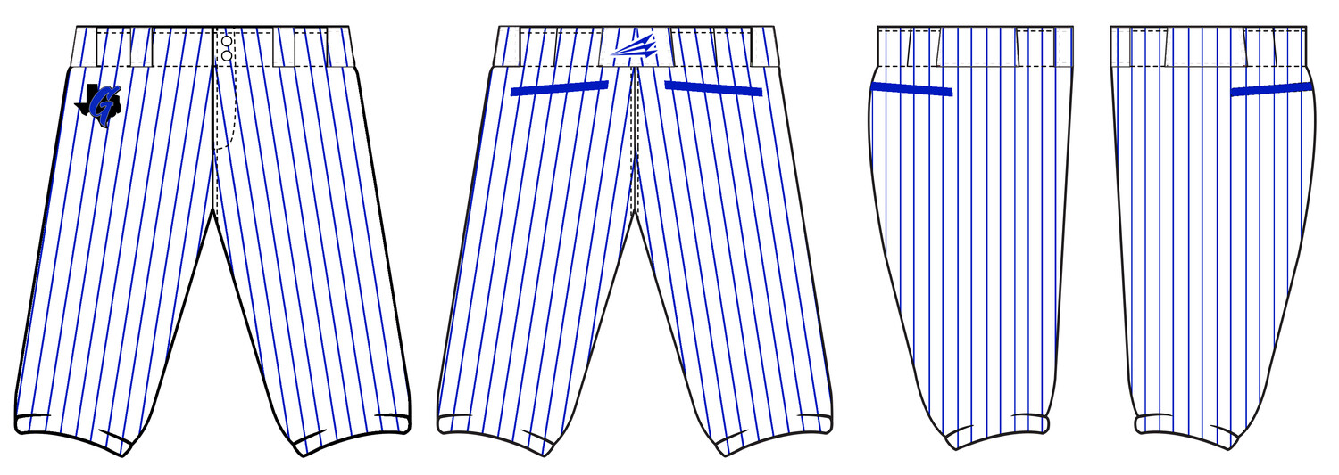 Texas Grit Stacheman Elite Custom Knicker Baseball Pants #BP2B