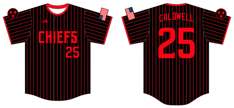 Tennessee Chiefs Custom HexaFlex Baseball Jersey #J1B