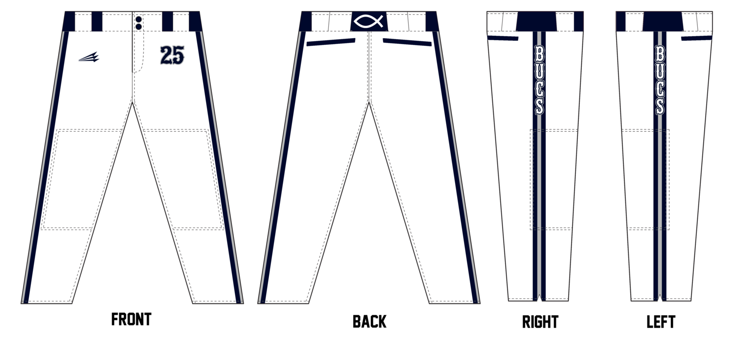 Bucs (Kocurek) Custom Relaxed Baseball Pant #BP5C