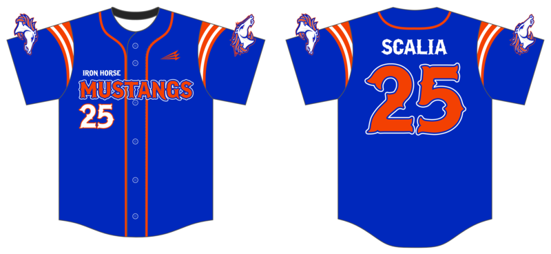 Iron Horse Mustangs Custom HexaFlex Baseball Jersey #J5B