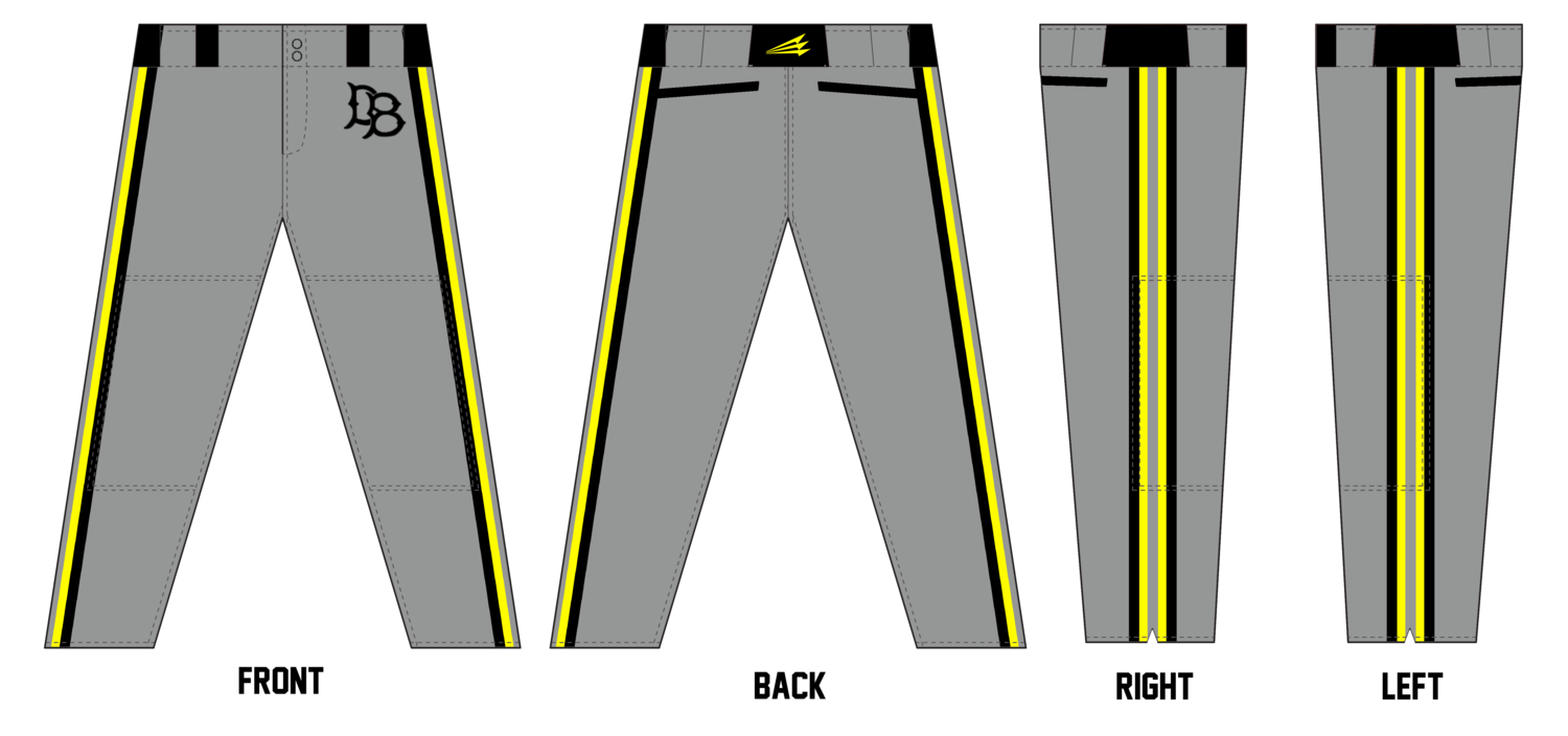 Dirtbags (Hayes) Custom Long Relaxed Baseball Pant #BP1g