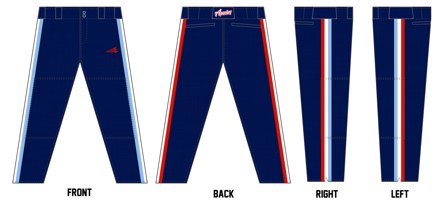 314 Apaches Stacheman Elite Custom Long Baseball Pants #BP12B