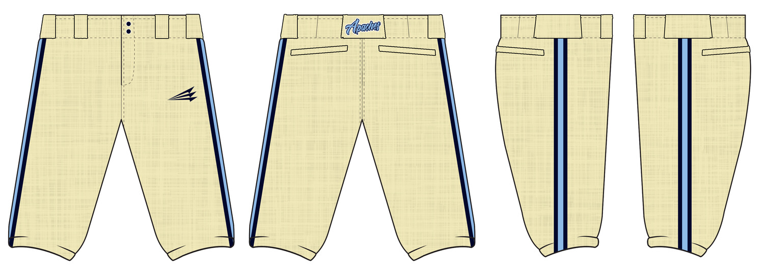 314 Apaches Stacheman Elite Custom Knicker Baseball Pants #BP15C