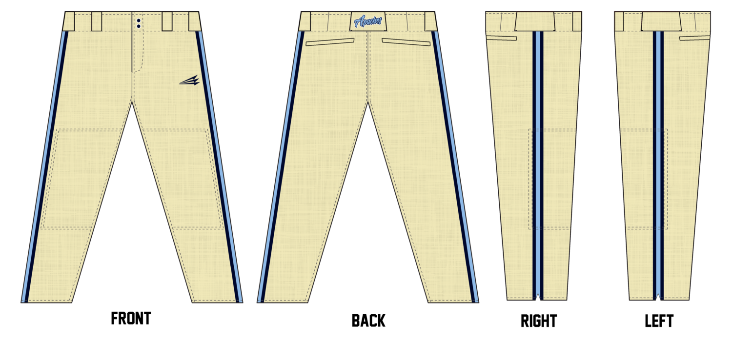 314 Apaches Stacheman Elite Custom Long Baseball Pants #BP15D