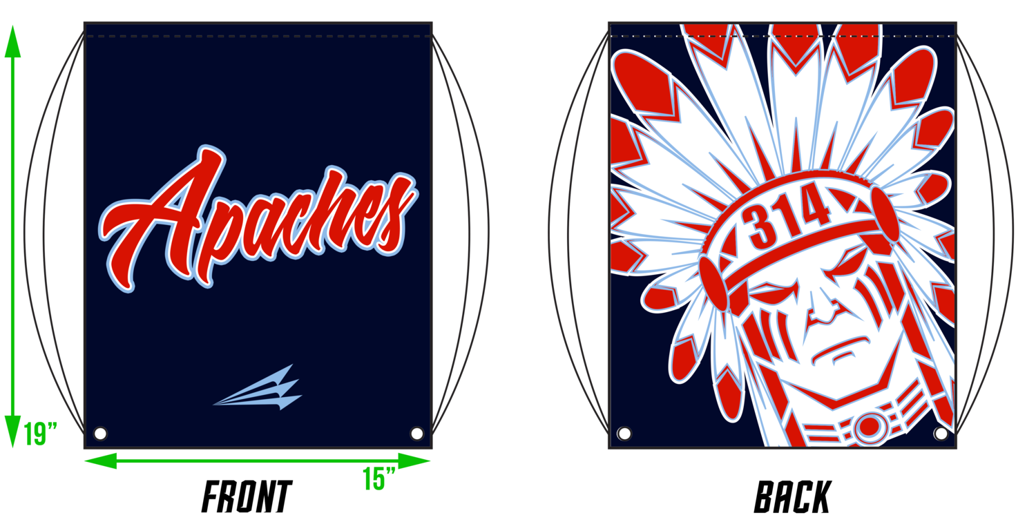 314 Apaches Custom Drawstring Bag #DB1