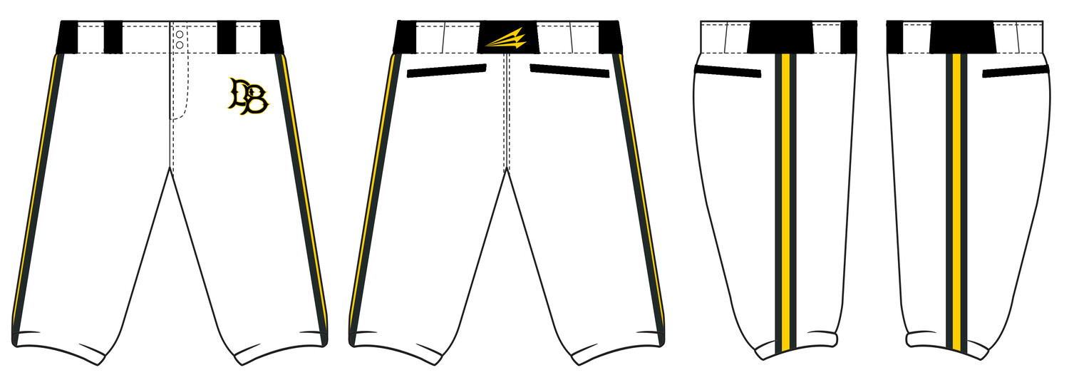 Quincy Dirtbags Stacheman Elite Custom Knicker Baseball Pants #BP6