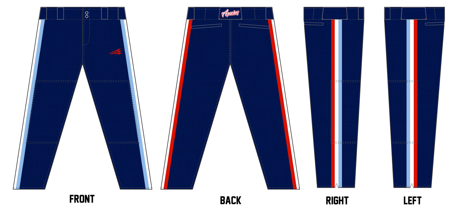 314 Apaches Stacheman Elite Custom Pro-Fit Baseball Pants #BP12C