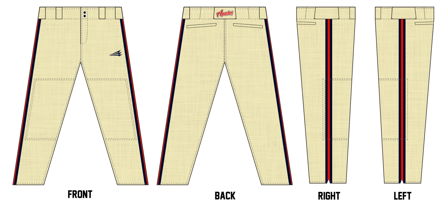 314 Apaches Stacheman Elite Custom Pro-Fit Baseball Pants #BP16C