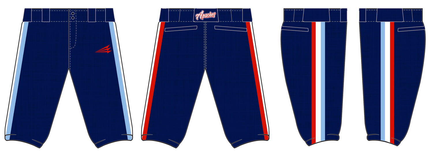 314 Apaches Stacheman Elite Custom Knicker Baseball Pants #BP12A