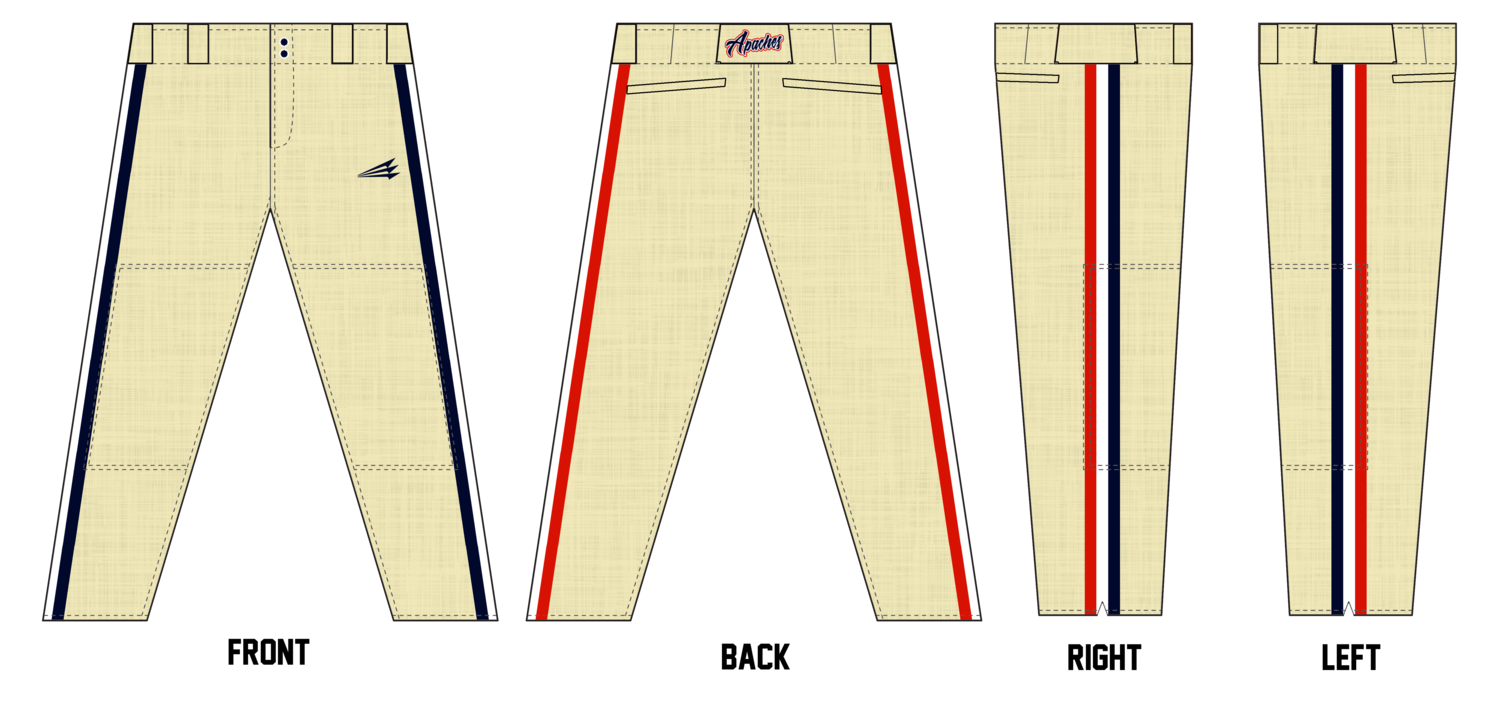 314 Apaches Stacheman Elite Custom Pro-Fit Baseball Pants #BP17C