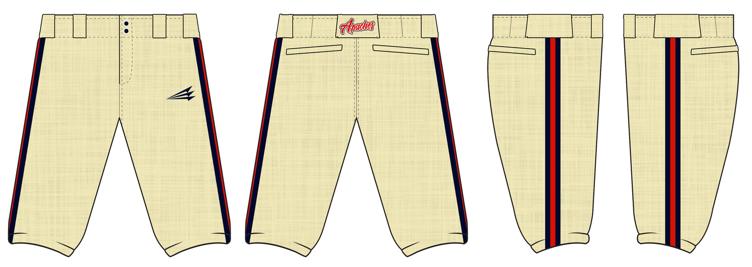 314 Apaches Stacheman Elite Custom Knicker Baseball Pants #BP16A