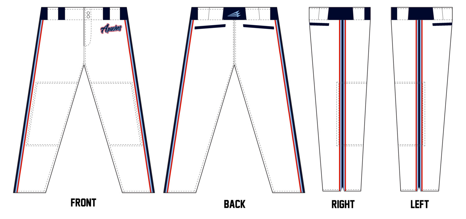 314 Apaches Stacheman Elite Custom Pro-Fit Baseball Pants #BP11C