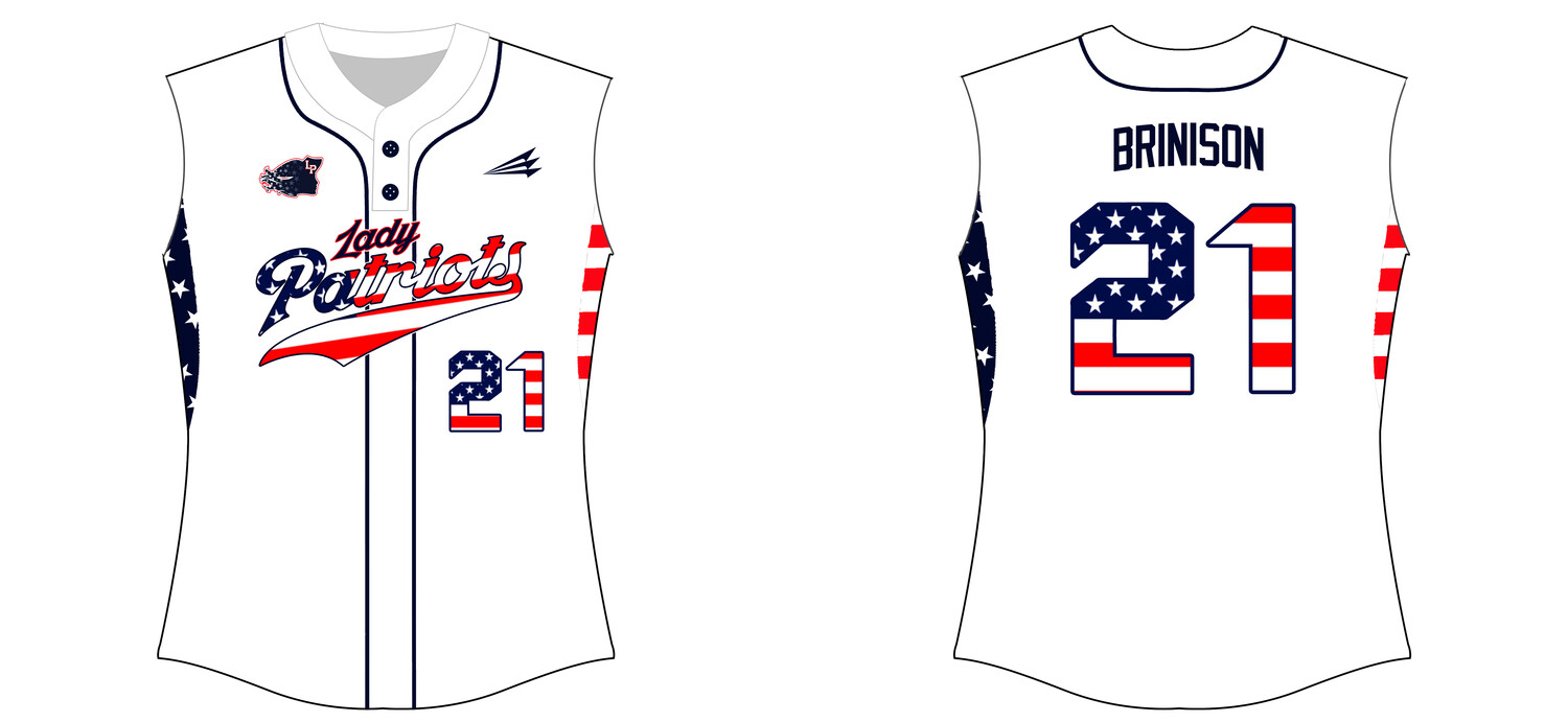 Lady Patriots (Brinson) Custom HexaFlex Softball Jersey #J1B