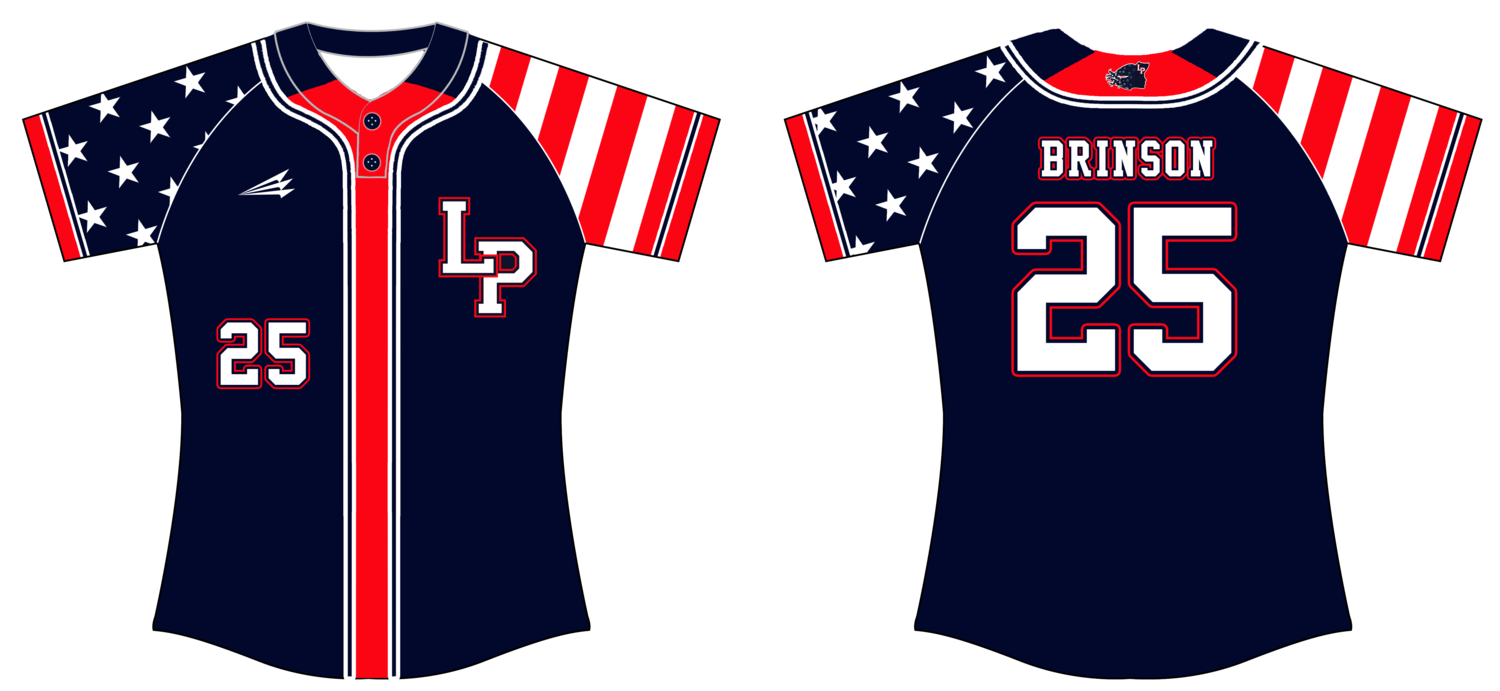 Lady Patriots (Brinson) Custom HexaFlex Softball Jersey #J2B