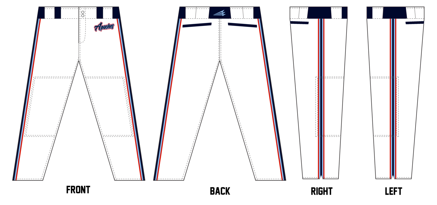 314 Apaches Stacheman Elite Custom Long Baseball Pants #BP11B