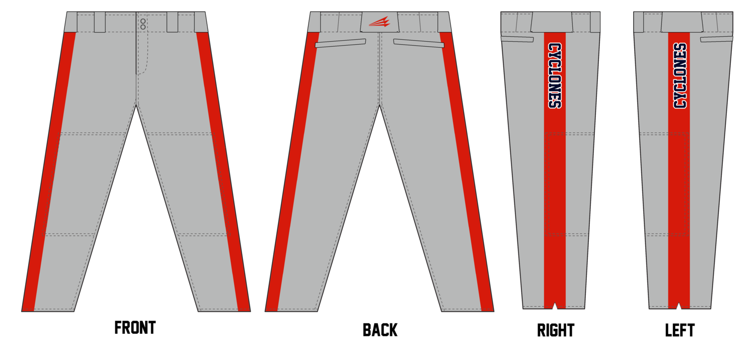 Central Ohio Cyclones Stacheman Elite Custom Long Baseball Pants #BP8A