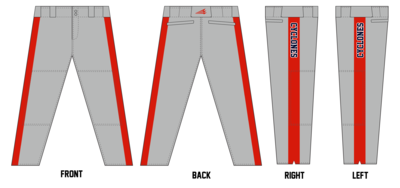 Central Ohio Cyclones Stacheman Elite Custom Long Baseball Pants #BP8A