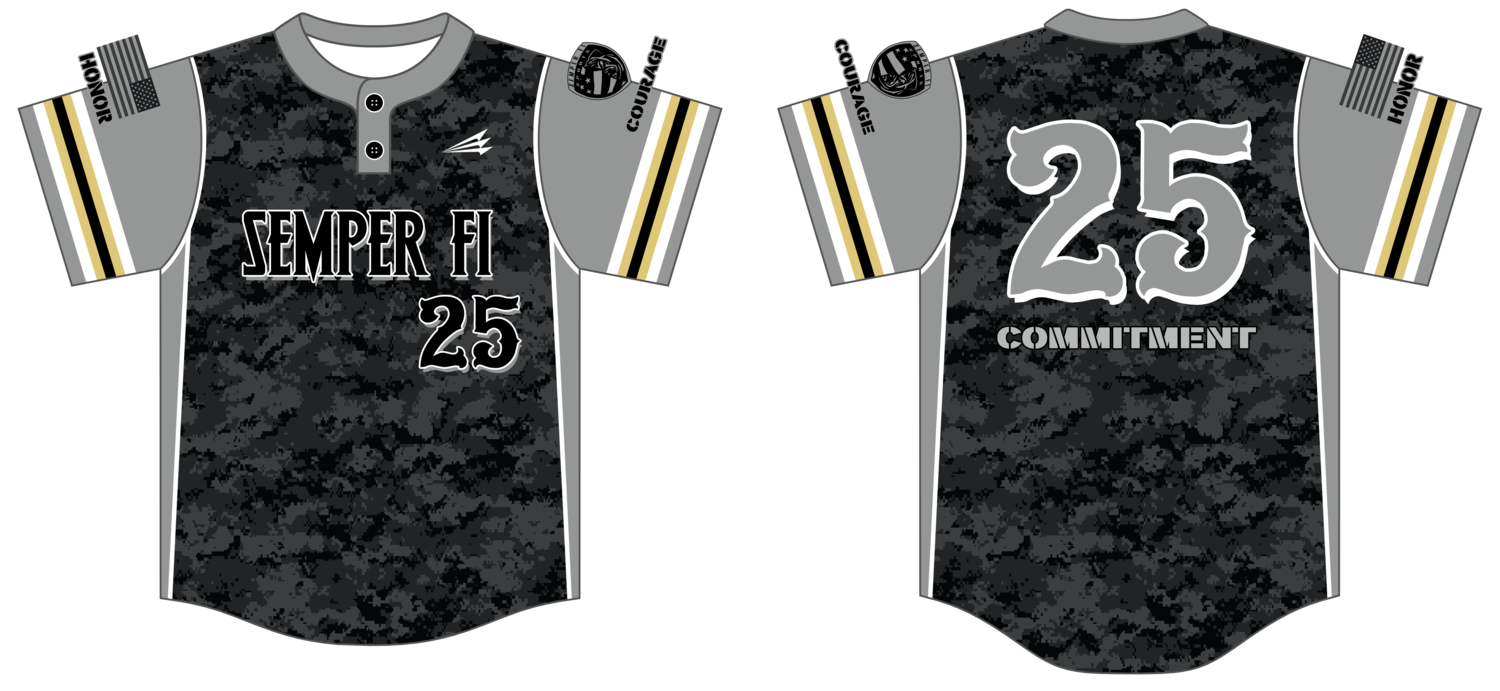 Semper Fi Bulldogs Custom HexaFlex Baseball Jersey #J1C
