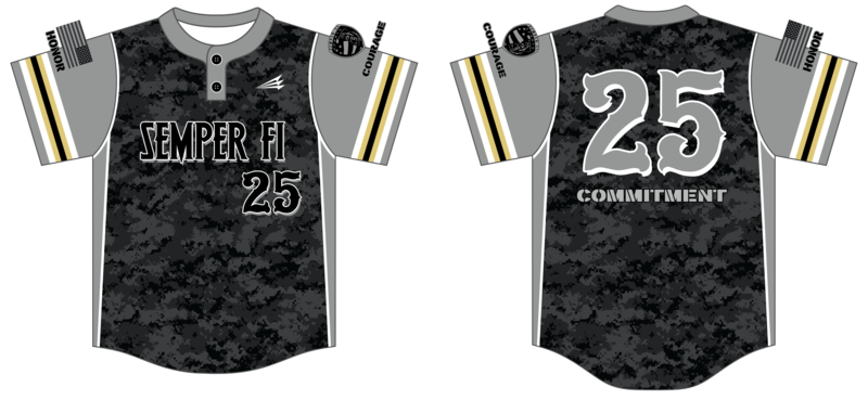 Semper Fi Bulldogs Custom HexaFlex Baseball Jersey #J1C