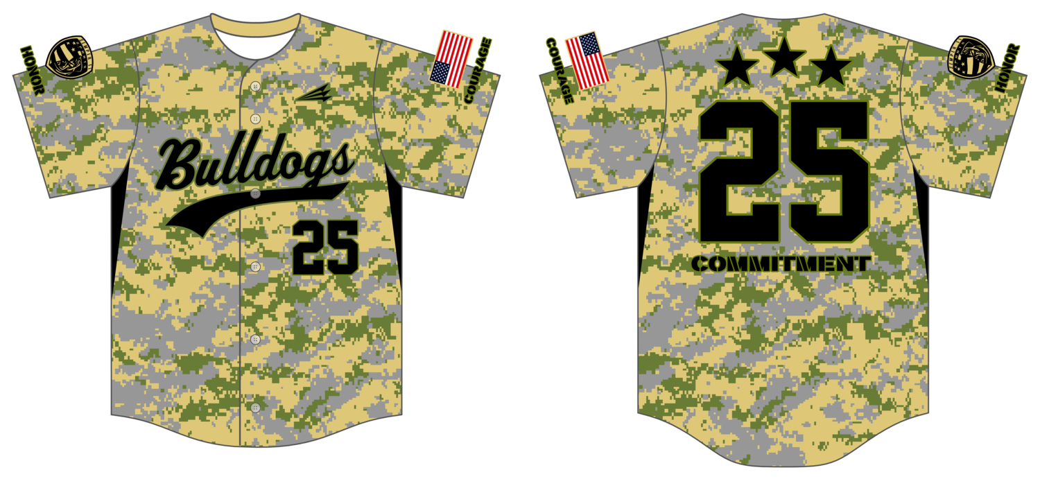 Semper Fi Bulldogs Custom HexaFlex Baseball Jersey #J2C