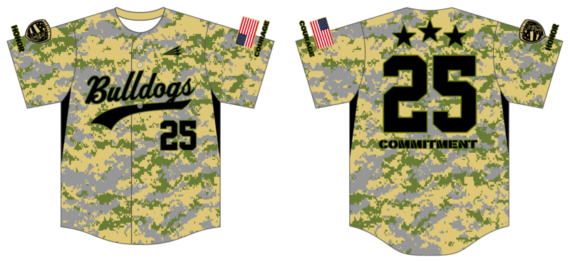 Semper Fi Bulldogs Custom HexaFlex Baseball Jersey #J2C