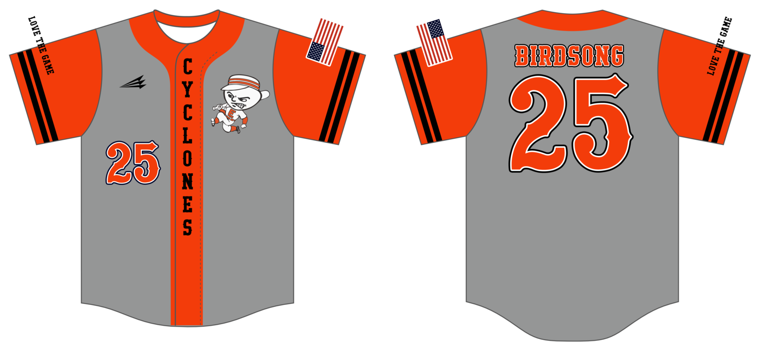 Cyclones (Treadway) Custom HexaFlex Baseball Jersey #J3b