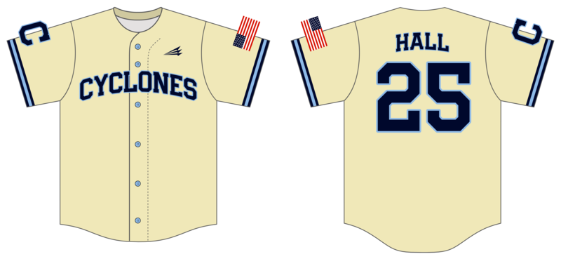 Central Ohio Cyclones Custom Hexaflex Baseball Jersey #J27C
