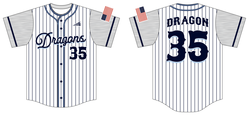 Mandeville Dragons Custom HexaFlex Baseball Jersey #J3B