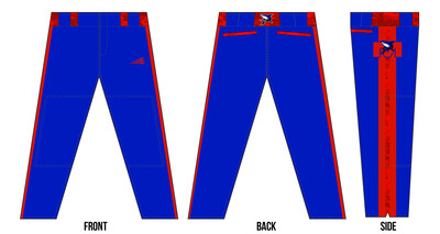 Morehead City Makos Stacheman Elite Custom Long Baseball Pants #BP2