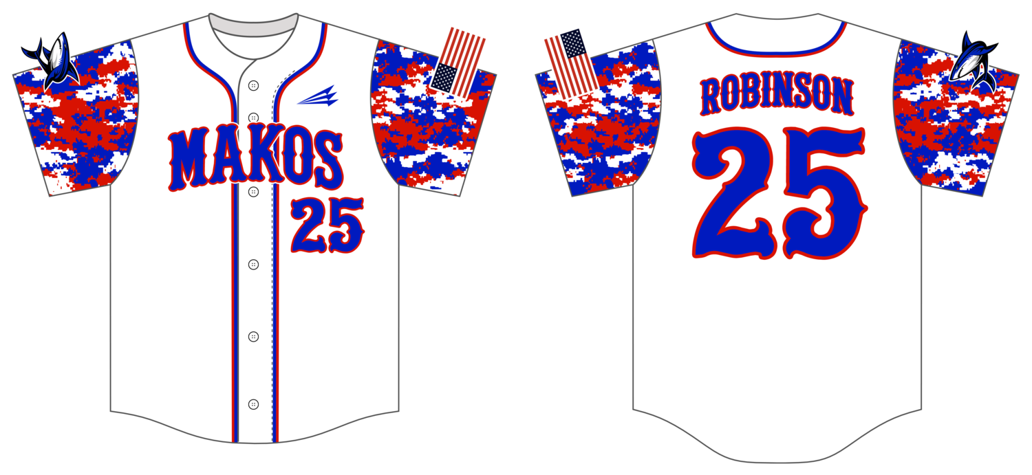 Morehead City Makos Custom Hexaflex Baseball Jersey #J3