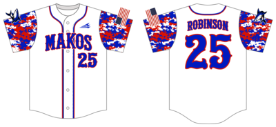 Morehead City Makos Custom Hexaflex Baseball Jersey #J3