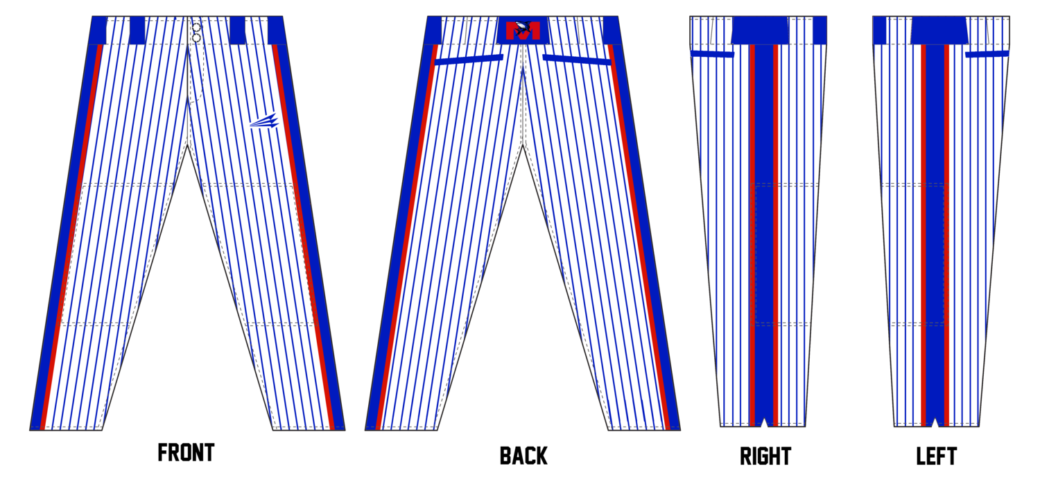 Morehead City Makos Stacheman Elite Custom Long Baseball Pants #BP1