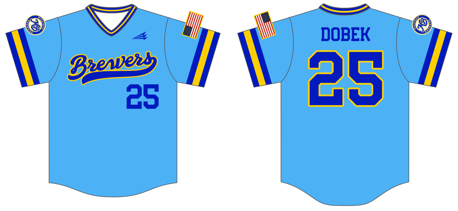 Michigan Brewers Custom Hexaflex Baseball Jersey #J9