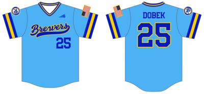 Michigan Brewers Custom Hexaflex Baseball Jersey #J9