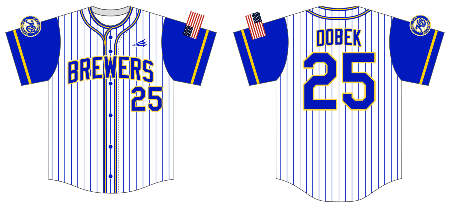 Michigan Brewers Custom Hexaflex Baseball Jersey #J1C