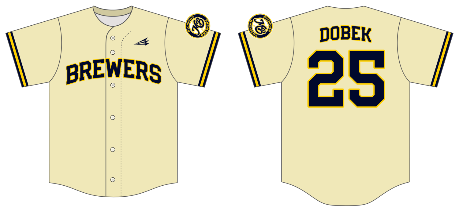 Michigan Brewers Custom Hexaflex Baseball Jersey #J11