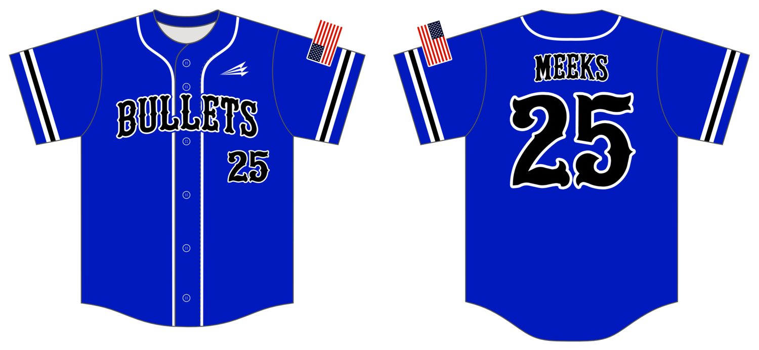 Bullets Baseball (Meeks) Custom Nanodri Baseball Jersey #J3B