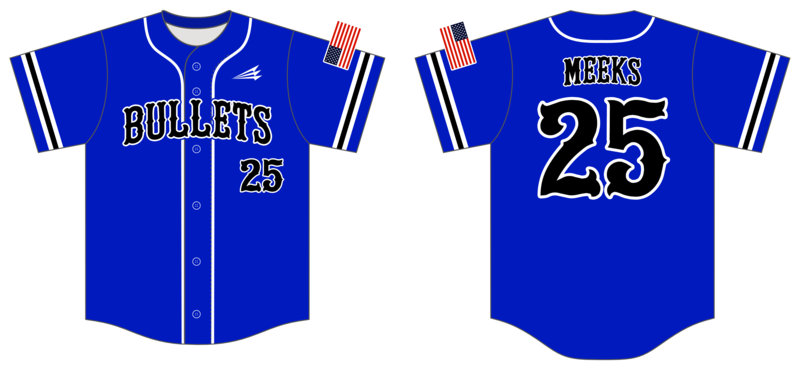 Bullets Baseball (Meeks) Custom Nanodri Baseball Jersey #J3B