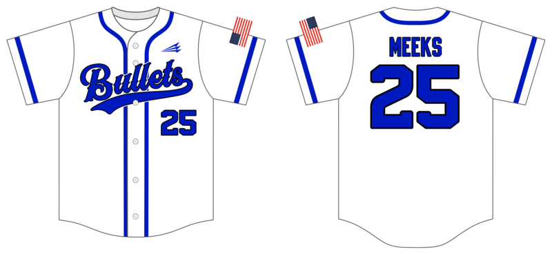Bullets Baseball (Meeks) Custom Nanodri Baseball Jersey #J1C