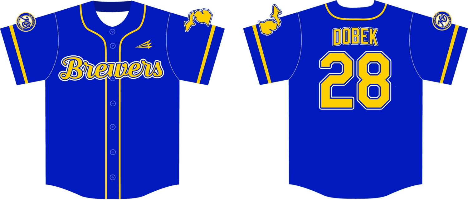 Michigan Brewers Custom Hexaflex Baseball Jersey #J3G