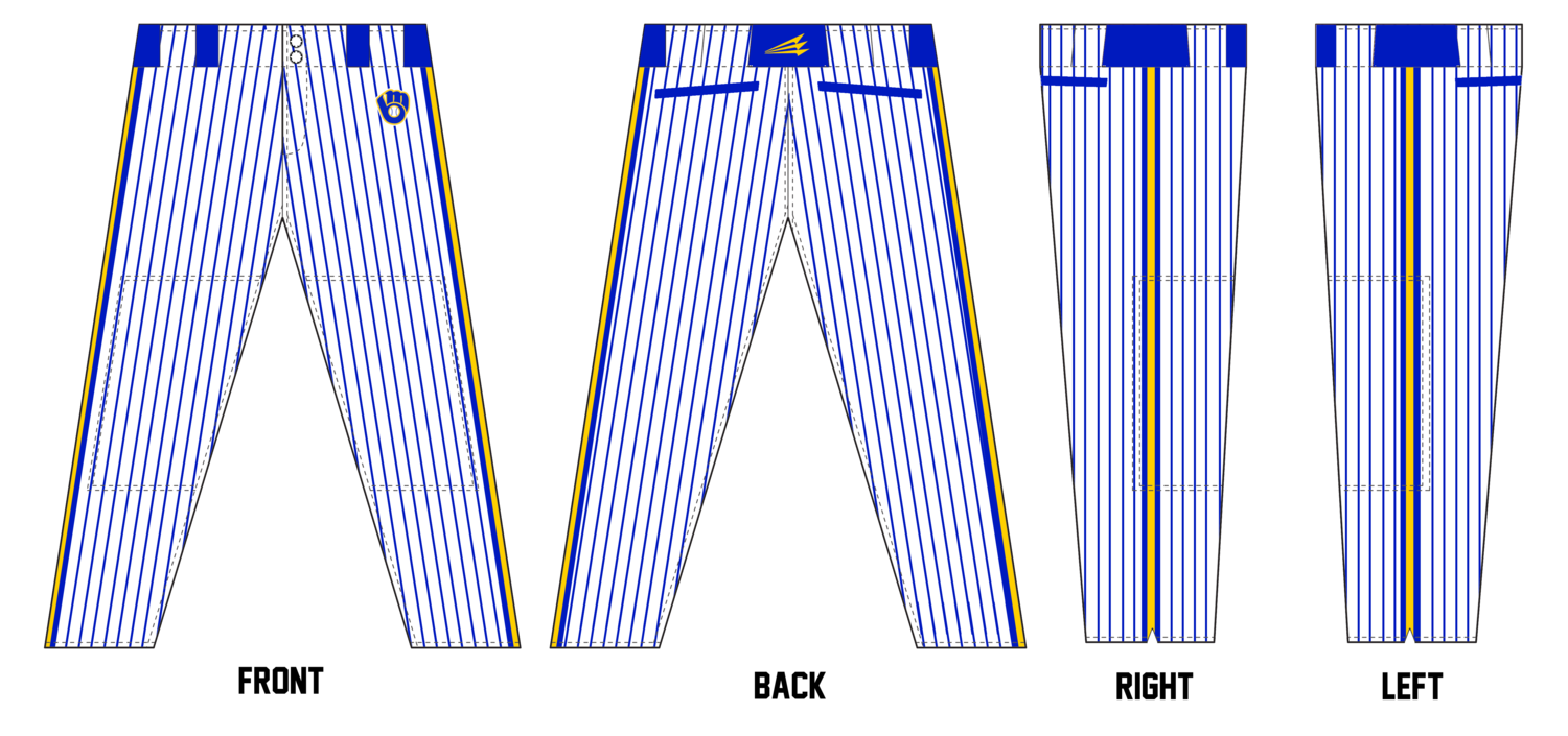 Michigan Brewers Stacheman Elite Custom Long Baseball Pants #BP1C